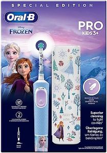 Oral-B Spazzolino Elettrico Ricaricabile Bambini Frozen+3 Anni, Delicato sulle Gengive, Utilizzabile con Disney Magic Timer, 1 Testina, 1 Spazzolino, 1 Custodia da Viaggio, Idea Regalo