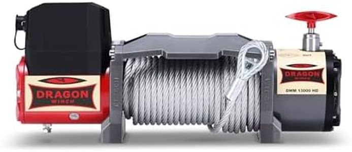 Dragon Winch - Elektrische Seilwinde Maverick 24V 13000 lbs / 5897 kg, mit Stahlseil 20m für Abschleppwagen und Kommunalfahrzeuge mit kabelloser Fernbedienung + Winde Zubehör | IP67 Wasserdicht