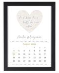 Personalised Marriage Anniversary Print Gift Happily Ever After Word Art, A4 Framed or Unframed