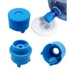 Feesrivers 3 &5 Gallon Water Jug Cap,Food Grade Silicone Reusable Replacement Caps, Double Protection Caps fit all 55mm Bucket Water Dispenser Caps (3)