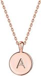 PAVOI 14K Rose Gold Plated Letter Necklace for Women | Gold Initial Necklace | Letter A