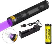 BESTSUN 365nm UV Torch Rechargeable, Ultraviolet Light Flashlight Professional LED Black Light Torches for UV Glue Curing, Scorpions, Photography, AC Leak Detector, Currency, Diamond, Jade