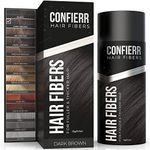 CONFIERR Hair Fibers for Men & Women (15 Grams, Dark Brown) - Fill In Fine or Thinning Hair, Instantly Thicker, Fuller Looking Hair