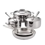 Tramontina Gourmet 18/10 Stainless Steel Induction-Ready Tri-Ply Clad 8-Piece Cookware Set