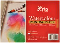 CAMPAP Arto Watercolour Paper Pack 300gsm, Noblesse, 100% Cotton, 5x7inches