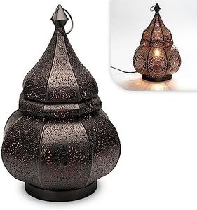 Lampe De Chevet Marocaine Chambre Adulte 23X38Cm Douille E27-Fait Main-Design Cuivré-Idéale Pour La Maison, Mariages, Cadeaux-Lampe De Table Artisanale Orientale-Ampoule Non Fournie
