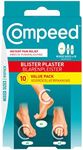 Compeed Mix 10 Hydrocolloid Plasters, Foot Treatment, Heal Fast, Packaging May Vary, One Size