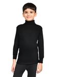 Lux Cottswool Baby-Boy's Full Sleeve Hi-Neck Top Base Layer (COTT_Kids BL_Black_45)