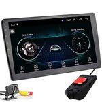 Polarlander 10 Inch Car Multimedia Player 2 din Android Car Stereo Radio Bluetooth WiFi GPS Audio Mirrorlink MP5 Player with Rear Camera and DVR