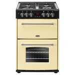 Belling Farmhouse 60DF Dual Fuel Range Cooker, Cream, 60cm