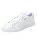 PUMA Unisex Smash V2 L Low-top Sneakers, White White, 7.5 UK