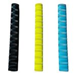 CONSTANT PLAYER EDITION CRICKET BAT GRIPS FOR PROFESSIONALS (PACK OF 3,FULL SIZE/EXPORT QUALITY ) (RING CHEVRON (BLACK,LEMON,AQUA BLUE))