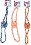 [3PCE] Pet Basic Original Dog Toy - Double Loop Rope for Fetching, Tugging, and Chewing - Keep Your Dog Active and Entertained - Safe and Cleaning - Ideal for Small to Medium Size Dogs – 30cm