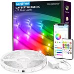 DAYBETTER 100ft Smart IC LED Strip Lights, BGRIC LED Lights for Bedroom, DIY Multiple Colors on One Line, App Control Color Changing Strip Lighting Music Sync Home Decor(1 Roll)