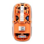 Svikou BT 5.1 & 2.4G Mini Mouse LED Slim Type-C Rechargeable Silent Mouse with a Power Display Disassembly Magnetic Transparent Surface Cover Quiet Mouse for PC,Laptop,Desktop,Phone (Orange)