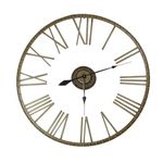 Charles Bentley Extra Large, Outdoor, Wall Clock, Bronze, Roman Numerals, Weather Resistant, Wrought Iron, Garden, Indoor And Outdoor, Rustic, Contemporary, Modern, Kitchen, Conservatory (95x95x6cm)