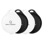 QING CAOQING Air Tags 4 Pack Item Finders with APP-Find My (iOS ONLY), Air Tag Prevent Loss of Keys, Backpacks, Suitcases, Satchels, etc.(Not for Android)