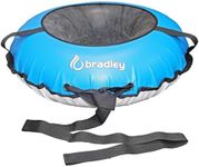 Bradley Snow Tubes: 42-Inch Heavy Duty Inflatable Sledding Tubes with or Without Padded Saucer Sled - Elevate Your Snow Fun! Best Sledding Adventure Tubes Blue