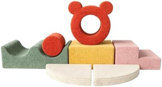 TOYSVAYA 7-Piece Plush Foam Climbing Blocks for Babies 6M+ and Toddlers