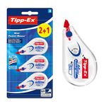 Bic Tipp-Ex Mini Pocket Mouse Correction Tape – Pack of 2 + 1,white