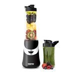 Geepas Personal Blender Smoothie Milkshake Maker - Mini Travel Blender for Protein Shakes with 2 Easy to Clean BPA Free Tritan Sports Bottles with Leak-Proof Lids (350W)