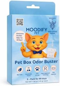 Multi Cat Litter Odor Eliminator – 3 Pack for Multi-Cat Homes | 30-Day Odor Neutralizer | Fragrance-Free, Non-Toxic | Continuous Litter Box Odor Control | MoodifyPet