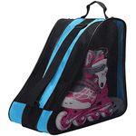 Skate Bags, Great for Roller Skates, Ice Skates, Quad Skates, Inline Skates, Rollerblade, Figure Skates, Ice Hockey Skate - Skate Accessories for Kids and Adults (Blue)