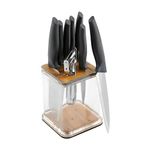 ROSTON Knife Set with Stand Stainless Steel Multiple Knife for Kitchen Knives Set and Stand Stainless Steel Knife Set with High-Carbon Blades