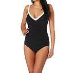 SEAFOLLY Women's Block Party One-Piece Swimsuit, Black, 6