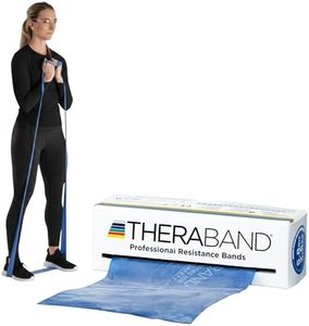 TheraBand Resistance Bands, 5.5m Roll Professional Latex Elastic Band For Upper & Lower Body, Core Exercise, Physical Therapy, Pilates, Home Workouts, Rehab, Blue, Extra Heavy, Intermediate Level 5