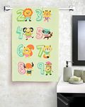 JBG HOME STORE Soft Printed Kids Baby Bath Towel 100% Heavy Microfiber Towel for New Born Baby | Kids | Small Child, Toddlers | Washable Infants Towel, 60x120 Cm, Pack of 1 - Yellow