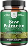 Pure Saw Palmetto Extract Capsules - Enhanced Hair Growth Supplement with Saw Palmetto for Women and Men - Saw Palmetto Capsules with Anti Aging Hair Vitamins for Faster Hair Growth for Men and Women