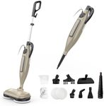 DEVOAC Scrubbing Steam Mop with Rotating Mop Pads, 10 in 1 Steam Mop, Lightweight Spin Mop with Steam Blaster Technology & 3 Steam Modes & LED Headlights for Hard Floor Laminate Marble Floors(VM6)