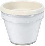Fun Express 3 3/4" White DIY Plastic Flower Pots with Paper Insert - 12 Pots - Great for Mother's Day, Easter, Spring, School and at Home Crafting