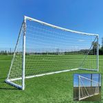 QUICKPLAY Q-Fold Soccer Goal | 30-Second Soccer Goal Folding Design for Easy Setup | Portable Soccer Net Goal for Backyard | Weatherproof Soccer Goal Post for Adults & Kids [Single Goal]