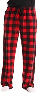 #followme 45902-1A-XL Polar Fleece Pajama Pants for Men/Sleepwear/PJs, Red Buffalo Plaid, X-Large