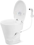 Kohree RV Toilet, 18.5” Residential Height, Soft Close Seat & Cover, Deeper Bowl & Longer Seat, Efficient Gravity Flush System, Foot Pedal Operation, Universal Fit for RV Motorhomes Campers, White
