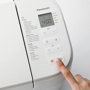 Panasonic Automatic Bread Maker, 21 Programs, Gluten-Free, White