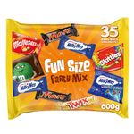 Mars, Twix, Skittles Variety Bulk Pack, Chocolate and sweets Gift Box, Funsize Chocolate bars and Sweets, Ideal for Halloween Party Mix, 600g, 8 Funsize packs