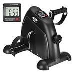 FK Sports Pedal Exerciser Bike | LCD Screen Digital Display | Mini Exercise Bike Pedal Sit Down | Under Desk Bike for Leg Arm Foot (Black)