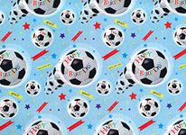 Simon Elvin - FOOTBALL WRAPPING PAPER - 2 SHEETS OF GIFT WRAP & 1 TAG - SE2562