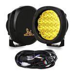 BIGLION.X 5 Inch Pair 160W Amber Round LED Offroad Lights 18800LM Amber Yellow OffRoad Lights Super Bright Amber Driving lights Fog Lights Waterproof IP68 for Trucks Pickup 4x4 SUV ATV UTV