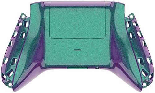 eXtremeRate Chameleon Green Purple Glossy Custom Bottom Shell w/Battery Cover for Xbox Series S/X Controller - Controller & Side Rails NOT Included