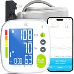 Greater Goods Bluetooth Blood Pressure Monitor, Upper Arm BP Machine with Adjustable 8.7”-16.5” Cuff, iOS and Android App Compatibility, Portable with Carrying Case