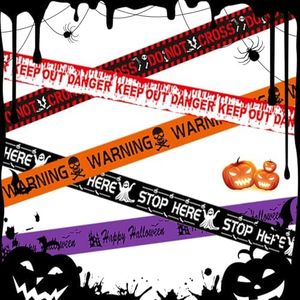 OZIO 5Pcs Halloween Caution Tape, 100 ft Halloween Decoration Fright Tape Reusable Caution Zombie Tape Creepy Scary Decoration Tape for Party Haunted Houses