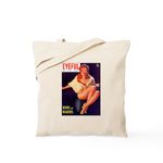 CafePress Eyeful Kissing Beauty Girl Pin Up Tote Bag Natural Canvas Tote Bag, Reusable Shopping Bag