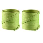 Lify 2 Pair Polyester Flat Shoe Laces for Athletic, Running - 5/16 Wide Shoelaces for Sneakers Shoes Boot Strings (120CM (47.25-Inch), Parrot Green)