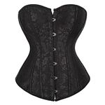 Josamogre Corset Top Bustiers Lace up Sexy Burlesque Outfit Renaissance Vintage Black M