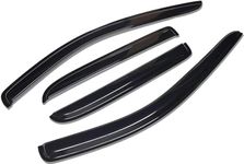 Lightronic WV94059 Outside-Mount Car Window Visors Rain Guards, Dark Smoke, 4-Pieces Set, Fits 2001-2012 Ford Escape, 2005-2012 Ford Escape Hybrid, 2008-2011 Mazda Tribute, 2005-2011 Mercury Mariner