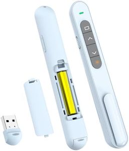 QUI Presentation Clicker for PowerPoint, RF 2.4GHz USB Wireless Presenter Remote with Volume Control, PowerPoint Clicker Slide Advancer for Mac, Windows, Laptop, Keynote